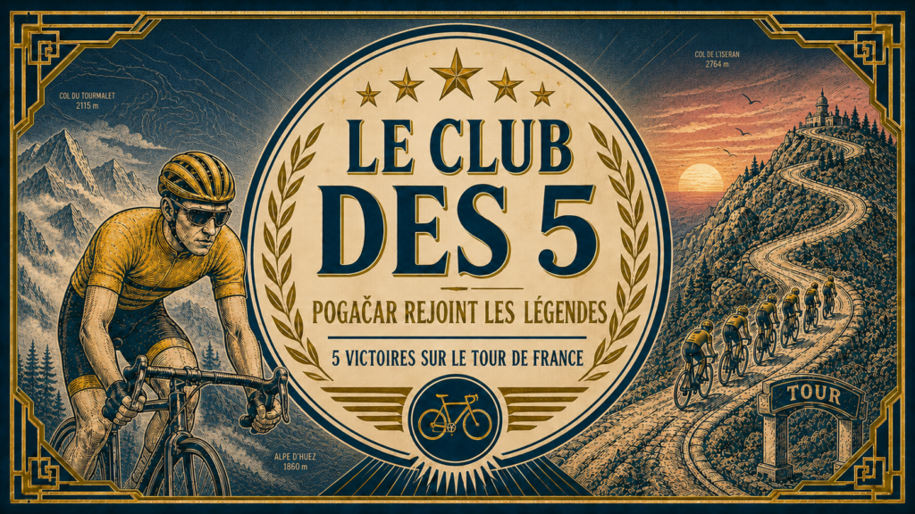 Le Club des 5 : Pogačar rejoint les légendes à 5 victoires sur le Tour de France